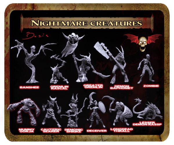 Nightmare Creatures Set #001 (metal)